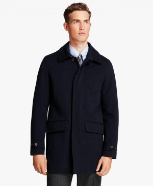 Black Brooks Brothers Preston Walking Men Coats | QUV-578360