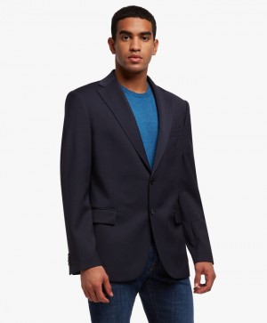 Black Brooks Brothers Virgin Wool-Blend Sport Men Blazers | TXE-209638