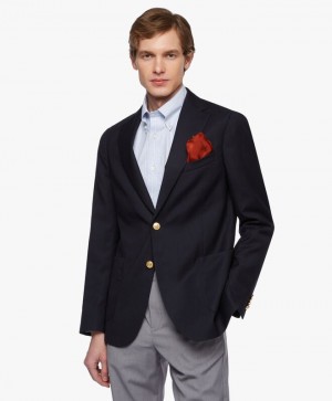 Black Brooks Brothers Virgin Wool Blazer Men Blazers | ZEQ-390184