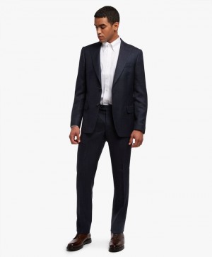 Black Brooks Brothers Wool-Blend Men Suits | WOR-782406