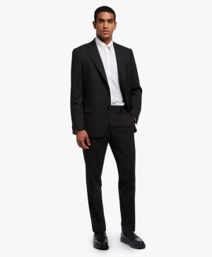 Black Brooks Brothers Wool-Blend Men Suits | IVB-548297