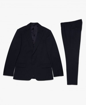 Black Brooks Brothers Wool-Blend Men Suits | DXO-859064