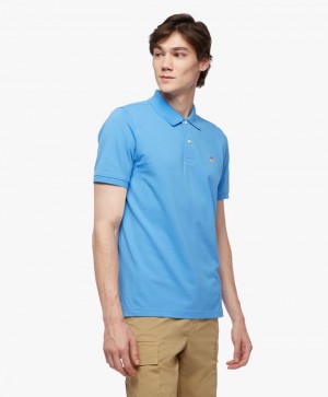 Blue Brooks Brothers Golden Fleece Original Fit Stretch Supima Men Polo | NRZ-546309