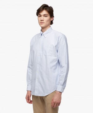 Blue Brooks Brothers Original Button-Down Striped Oxford Men Shirts | YRT-532849