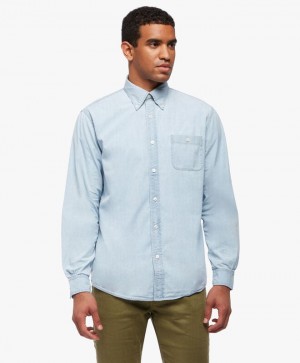 Blue Brooks Brothers Polo Button Down Collar Men Shirts | YCP-837691