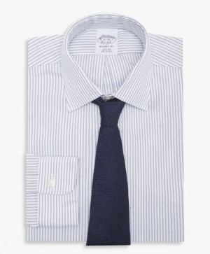 Blue Brooks Brothers Regular Fit Blue Non-Iron Ainsley Collar Men Shirts | AJR-429807