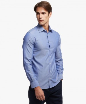 Blue Brooks Brothers Soho Extra-slim Fit Non-iron, Dobby, Ainsley Collar Men Shirts | ULO-642037