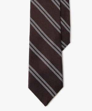 Brown Brooks Brothers Silk Regimental Men Ties | AZY-517289