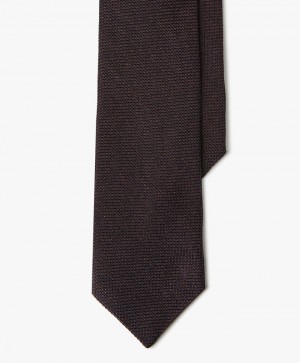 Brown Brooks Brothers Silk Solid Men Ties | SZD-832416