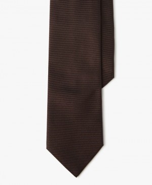 Brown Brooks Brothers Silk Solid Men Ties | VND-428359