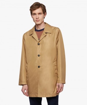 Brown Brooks Brothers Trench Men Coats | PUQ-392670