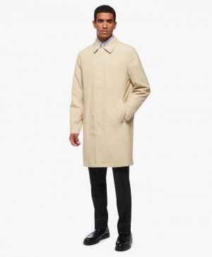 Dark Beige Brooks Brothers Ripstop Water Resistent Trench Men Coats | ZUP-391786