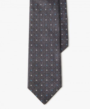 Dark Grey Brooks Brothers Silk Diamond Men Ties | ZML-624870