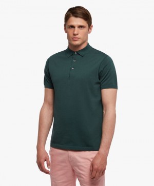 Green Brooks Brothers Cotton Men Polo | JIZ-046792