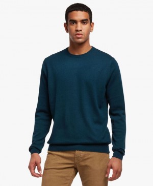 Green Brooks Brothers Lambswool Crew-Neck Men Sweaters | TPK-935207