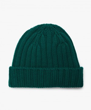 Green Brooks Brothers Merino Wool Men Beanie | CSY-039186