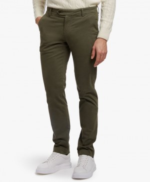 Green Brooks Brothers Stretch Cotton Chinos Men Casual Pants | VIS-127980