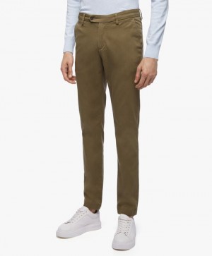 Green Brooks Brothers Stretch Cotton Chinos Men Casual Pants | FSR-342189