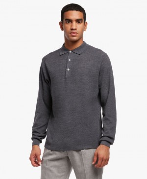 Grey Brooks Brothers Merino Wool Men Sweaters | XYF-146072