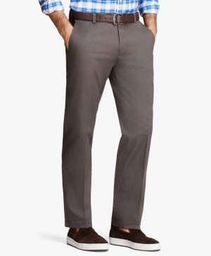 Grey Brooks Brothers Milano Slim-fit Advantage Chino Men Casual Pants | AEH-632510