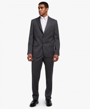 Grey Brooks Brothers Pure Virgin Wool Men Suits | MGT-048261