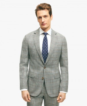 Grey Brooks Brothers Regent Fit Wool Check Men Suits | OWQ-590124