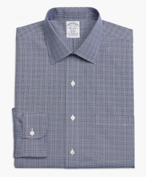 Grey Brooks Brothers Regent Regular-fit Non-iron, Oxford Stretch, Ainsley Collar Men Shirts | AFM-170862