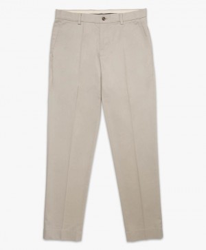 Khaki Brooks Brothers Milano Slim-fit Cotton Stretch Advantage Chinos® Men Casual Pants | OEN-429683