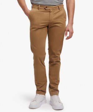 Khaki Brooks Brothers Stretch Cotton Chinos Men Casual Pants | PAX-263158