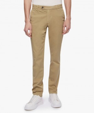 Khaki Brooks Brothers Stretch Cotton Chinos Men Casual Pants | PIS-062483