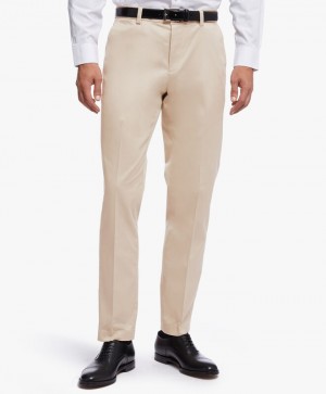 Light Beige Brooks Brothers Milano Slim-fit Advantage Chino Men Casual Pants | ONA-715980