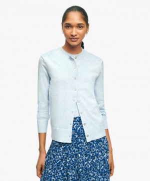 Light Blue Brooks Brothers Supima Cotton Women Sweaters | JSC-718053