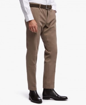 Light Brown Brooks Brothers Soho Extra-slim Fit Cotton Twill Stretch Chinos Men Casual Pants | LES-842901