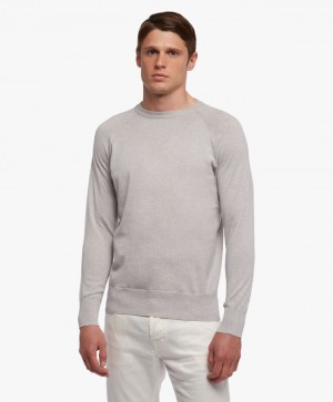 Light Grey Brooks Brothers Cotton and Cashmere Men Sweatshirts | NUF-452378