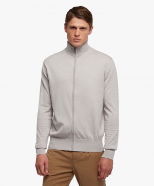 Light Grey Brooks Brothers Cotton and Cashmere Men Sweaters | CTD-268147