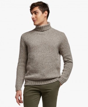 Light Grey Brooks Brothers Lambswool Rollneck Men Sweaters | SCT-127638