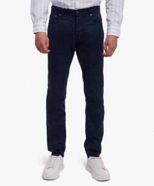 Navy Brooks Brothers 5-Pocket Men Casual Pants | IJR-068395