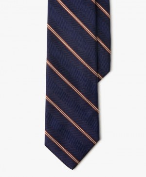 Navy Brooks Brothers Silk Regimental Men Ties | KDO-602418