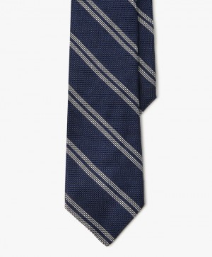 Navy Brooks Brothers Silk Regimental Men Ties | UOF-015834