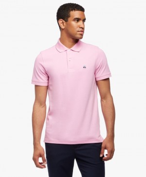 Pink Brooks Brothers Golden Fleece Slim Fit Stretch Supima Men Polo | YPK-289701