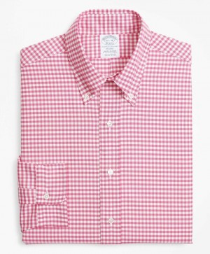 Pink Brooks Brothers Regent Regular-fit Non-iron, Oxford, Button-Down Collar Men Shirts | GWB-246137