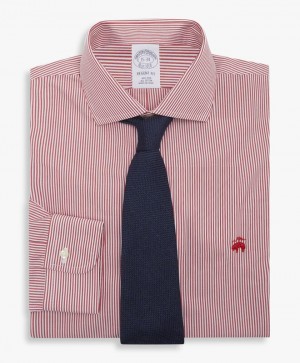 Pink Brooks Brothers Regular Fit Red Non-Iron Spread Collar Men Shirts | RXF-865741