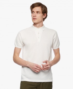 White Brooks Brothers Cotton Men Polo | OXA-469873