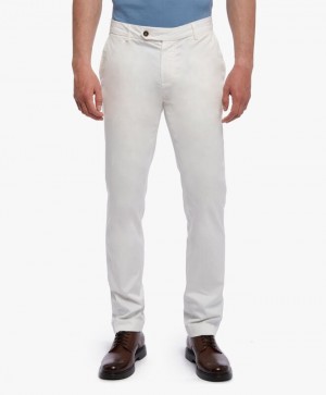 White Brooks Brothers Stretch Cotton Chinos Men Casual Pants | JGH-921874