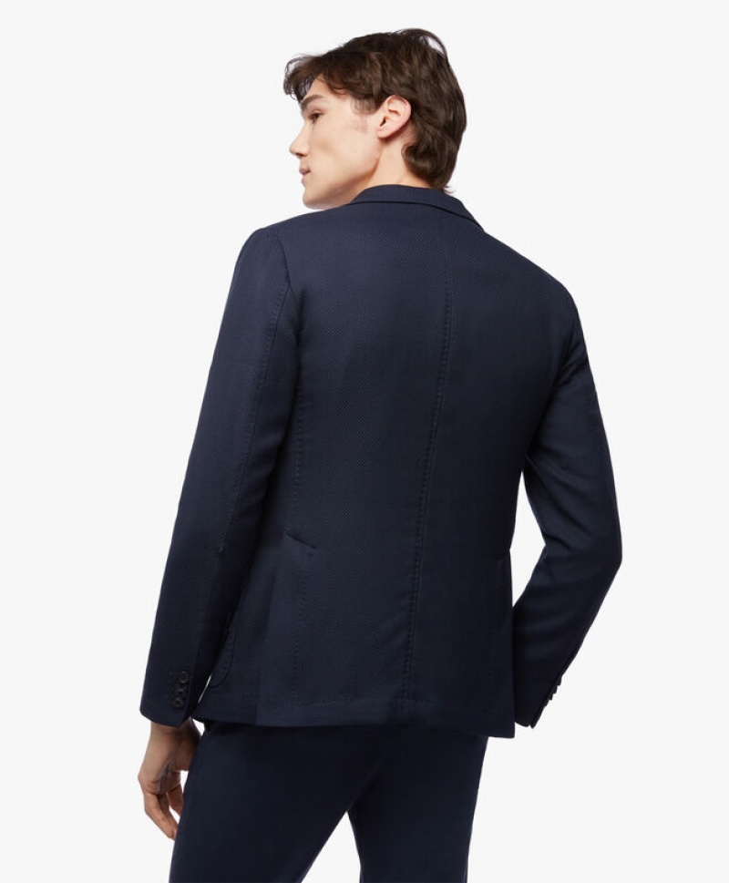 Black Brooks Brothers Cotton-Blend Men Blazers | VSW-925601