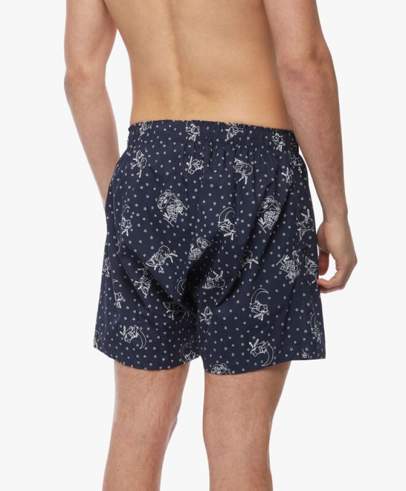 Black Brooks Brothers Cotton Broadcloth Henry Print Men Underwear | YST-319508