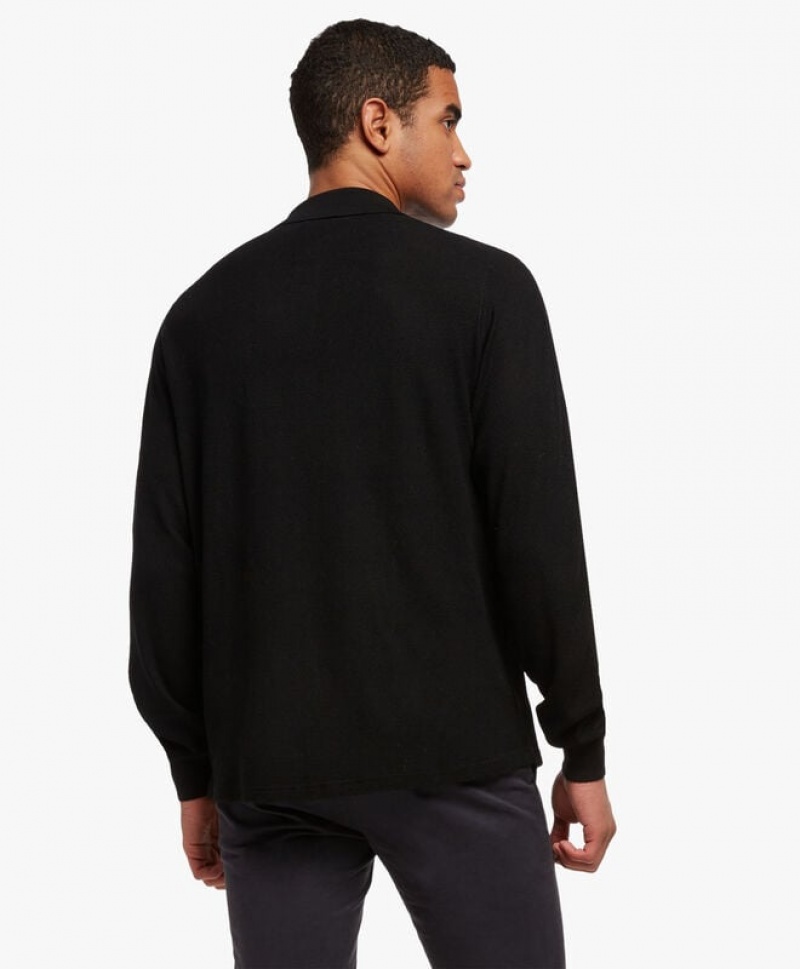 Black Brooks Brothers Merino Wool Men Sweaters | OBP-368041