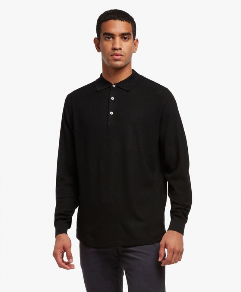 Black Brooks Brothers Merino Wool Men Sweaters | OBP-368041