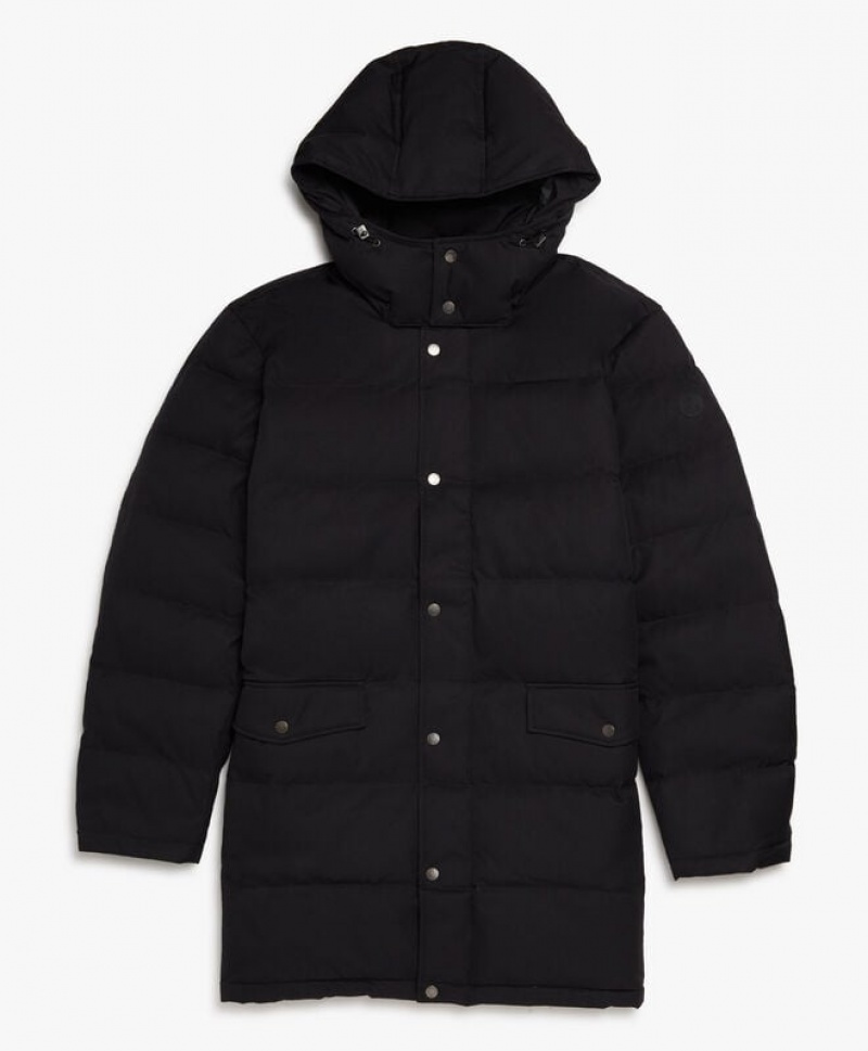 Black Brooks Brothers Quilted Down Men Parka | FSC-276413