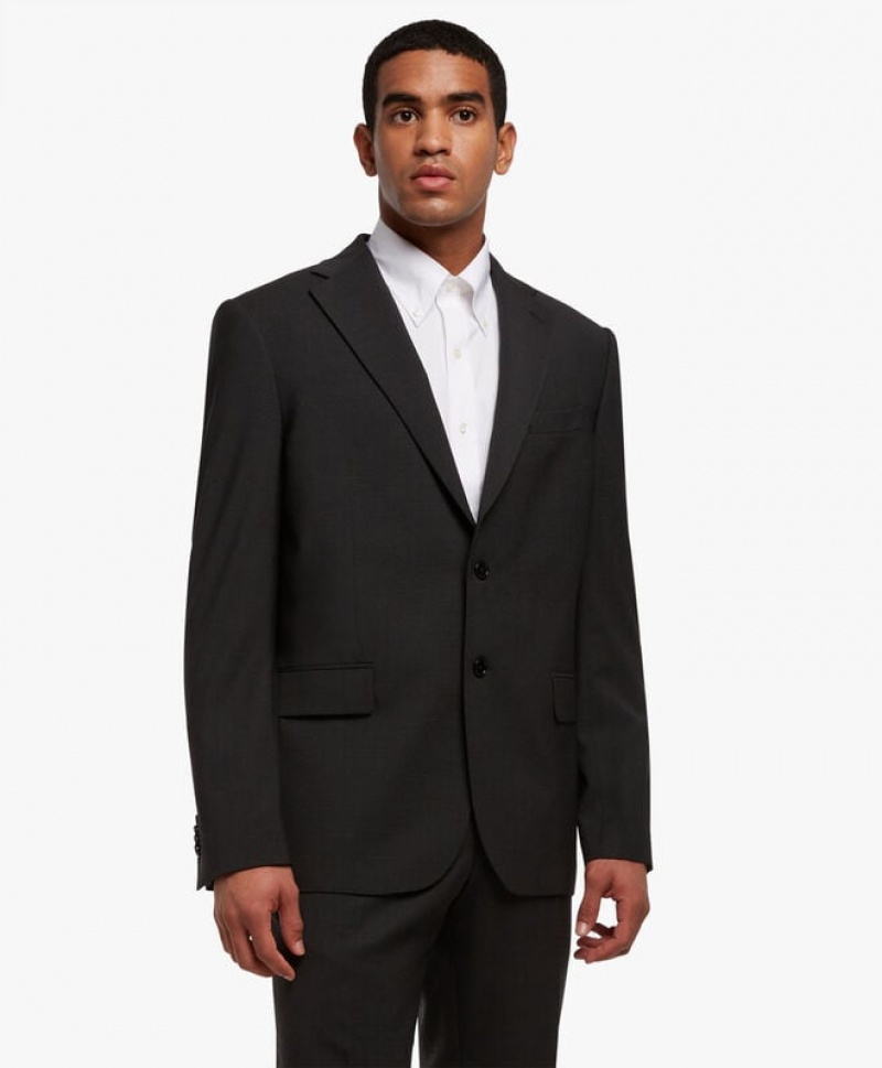 Black Brooks Brothers Virgin Wool-Blend Men Suits | FRZ-532147